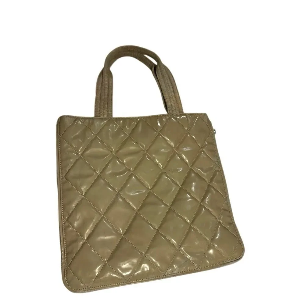 CHANEL Quilted Tan Tote Bag